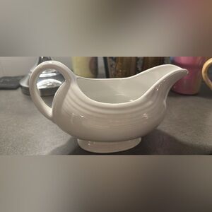 Fiestaware Vintage White Gravy Boat